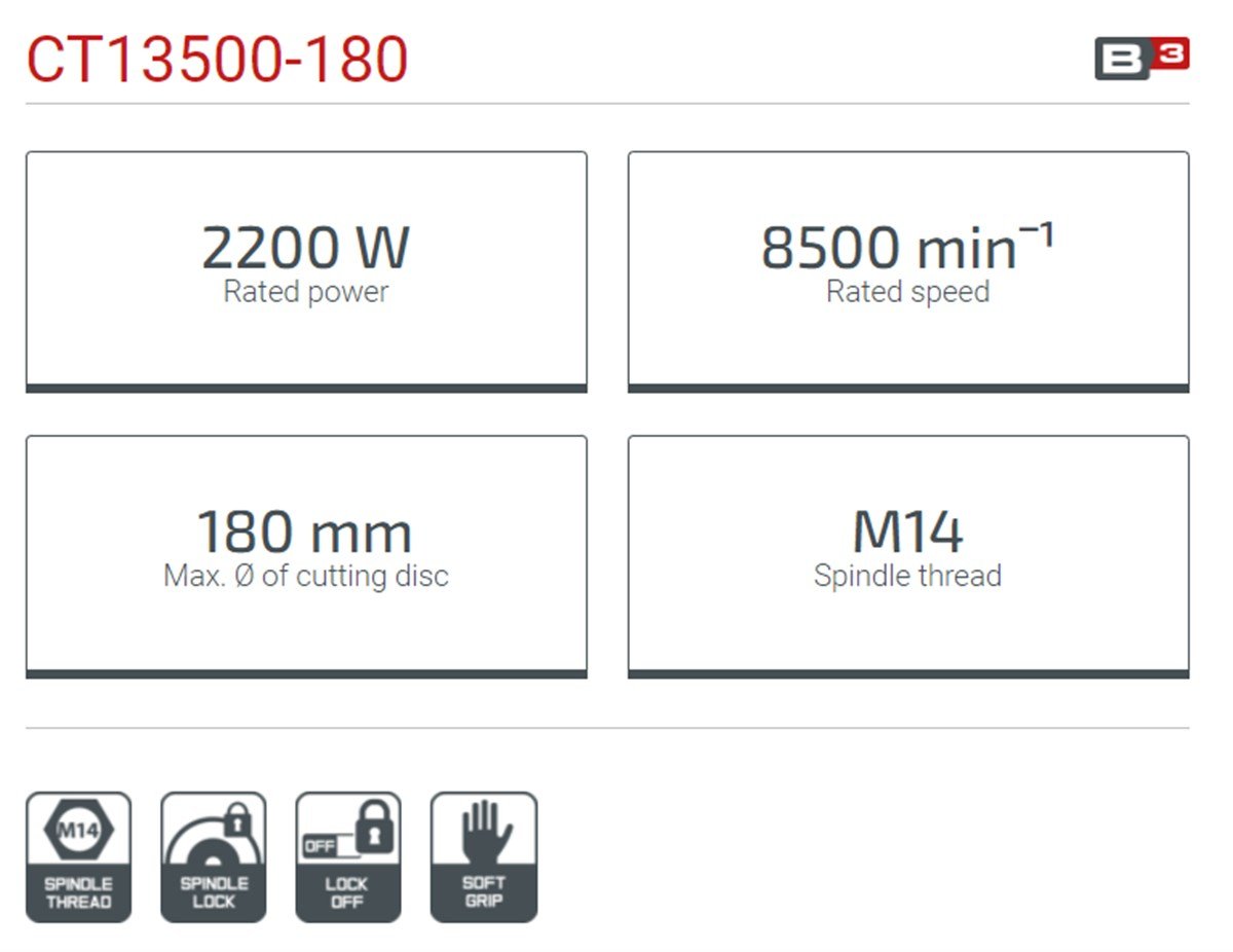 Crown Taşlama
2200 W - 180 mm