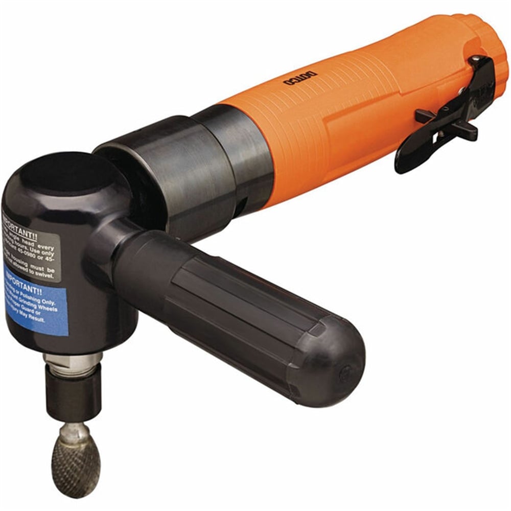 Dotco 12L278201 Ağır Hizmet Tipi Dik Açılı Taşlama Makinesi | 12-27 Serisi | 0,9 HP | 11.000 RPM | Kompozit Konut | Arka Egzoz