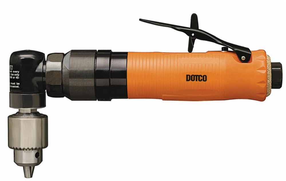 Dotco 15L147037 Dik Açılı Pnömatik Matkap | 15-14 Serisi | 0,3 HP | 12.000 RPM | Kompozit Konut | Arka Egzoz