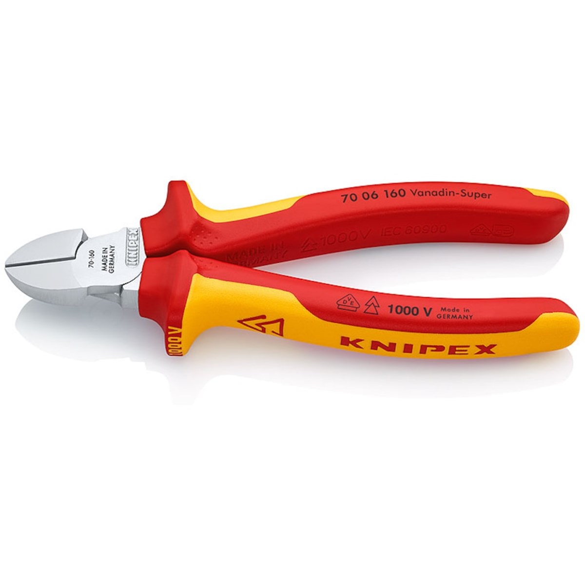 KNİPEX 0306160 VDE PENSE + 7006160 VDE YAN KESKİ 2-Lİ SET