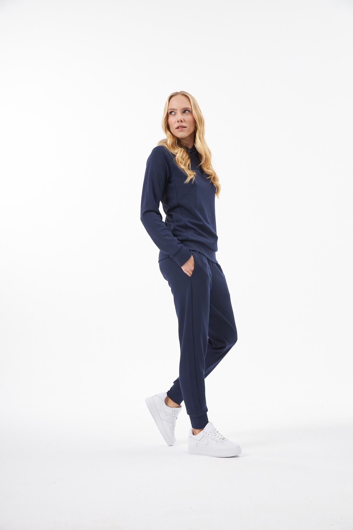 Lacivert Modal Sweatshirt