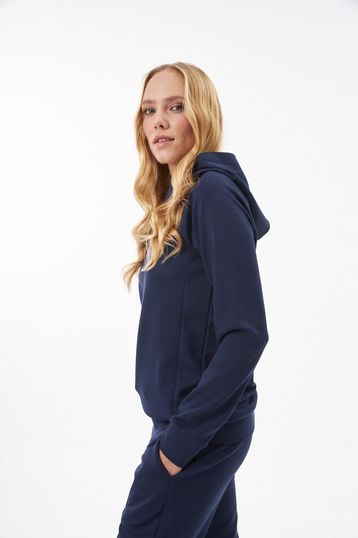 Lacivert Modal Sweatshirt
