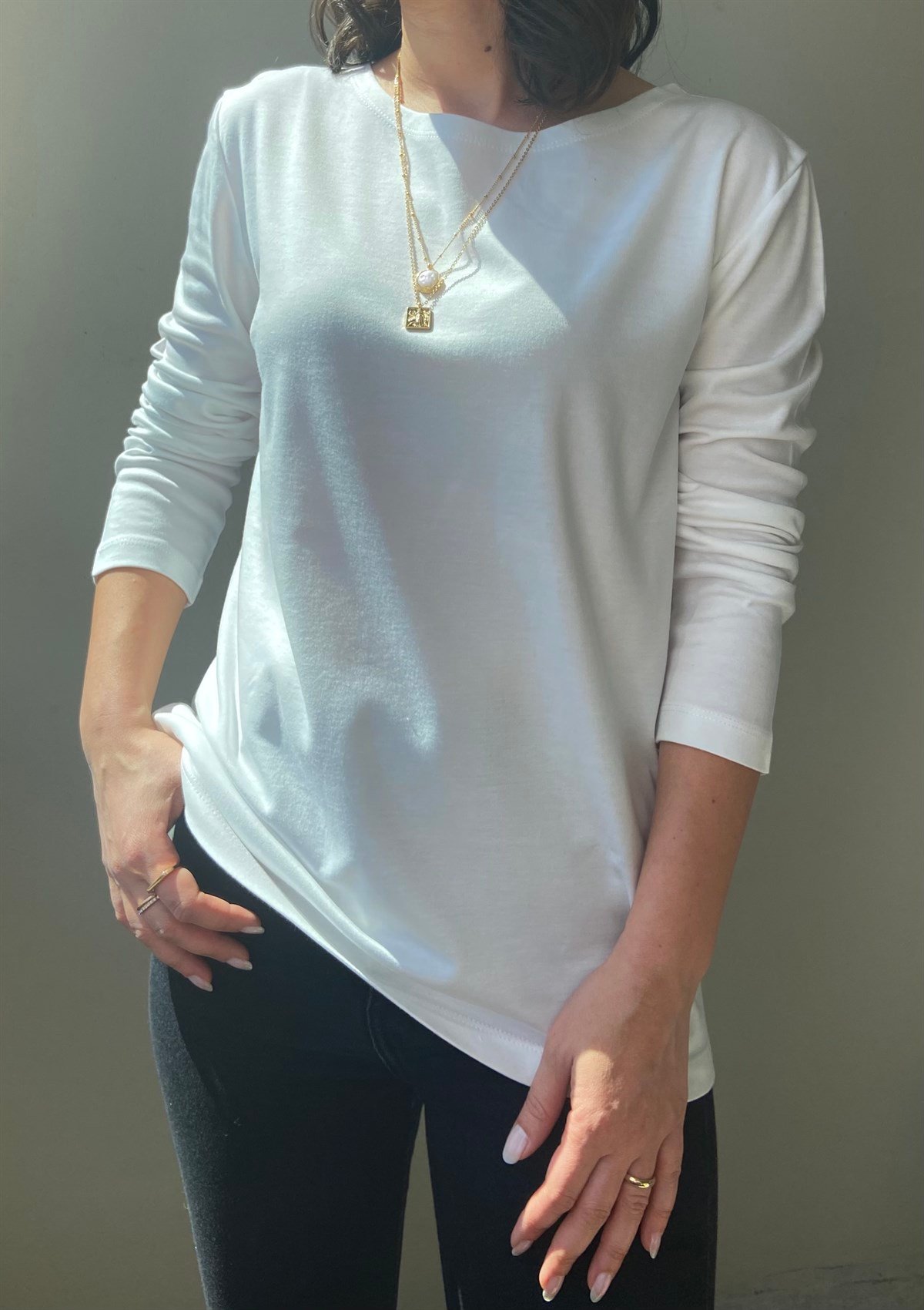 Oslo Lyocell/Pamuk Ekru Sweat
