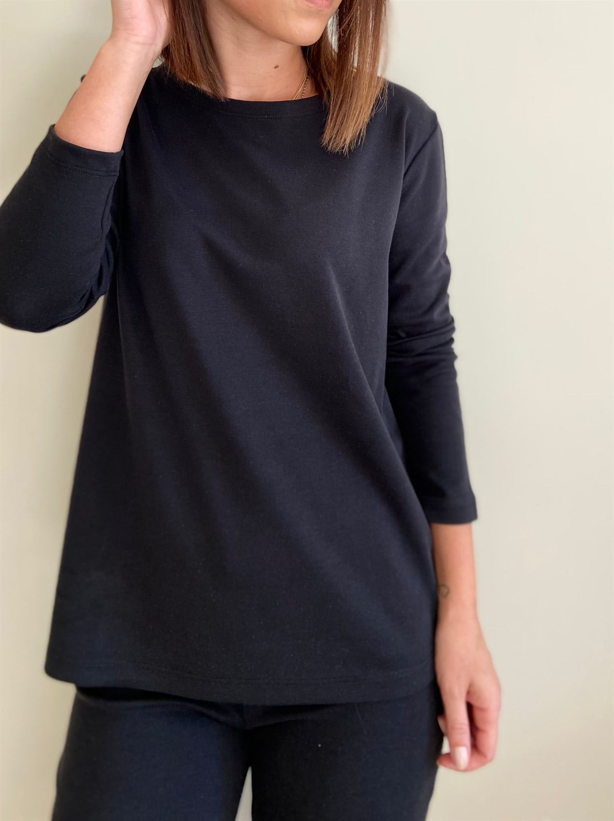 Oslo Lyocell/Pamuk Siyah Sweat