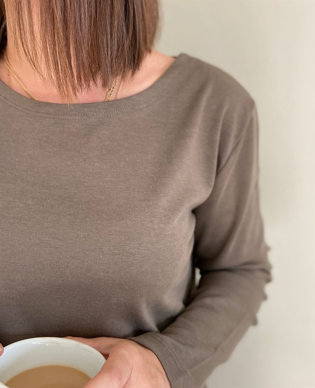 Oslo Lyocell/Pamuk Taupe Sweat