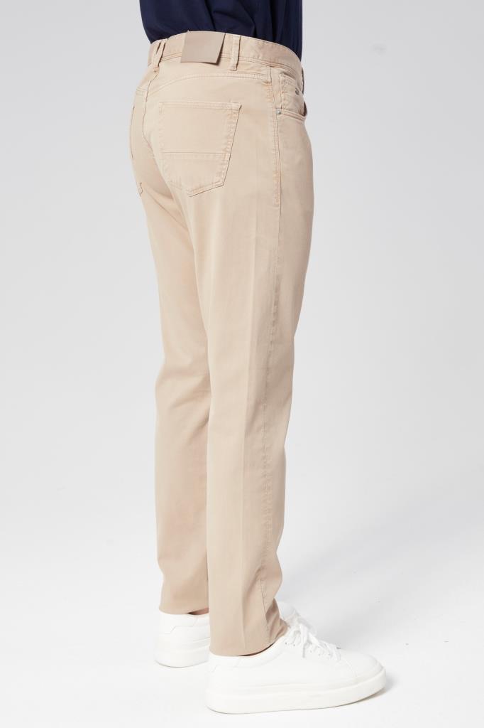 DENIMFIELD Erkek Çizgli Kumaş Normal Bel Regular Fit Boru Paça Kanvas Pantolon 2405876