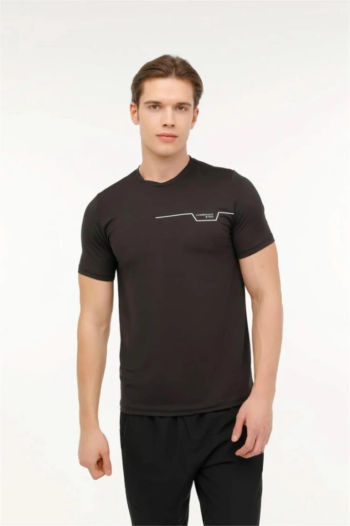 LUMBERJACK 5M,ML RENATO 11ITL1019 5FX Erkek Siyah Kısa Kollu Spor Tişört 101951148