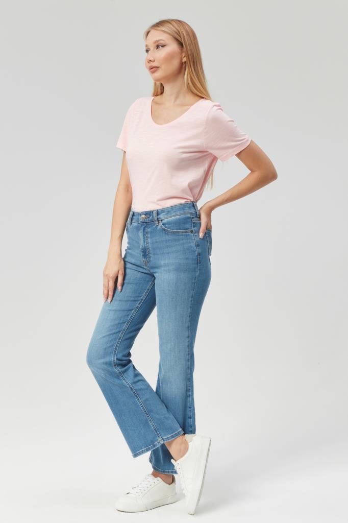 VALERIE TAYLOR Kadın Bol Paça Regular Fit Jean Pantolon 2304428
