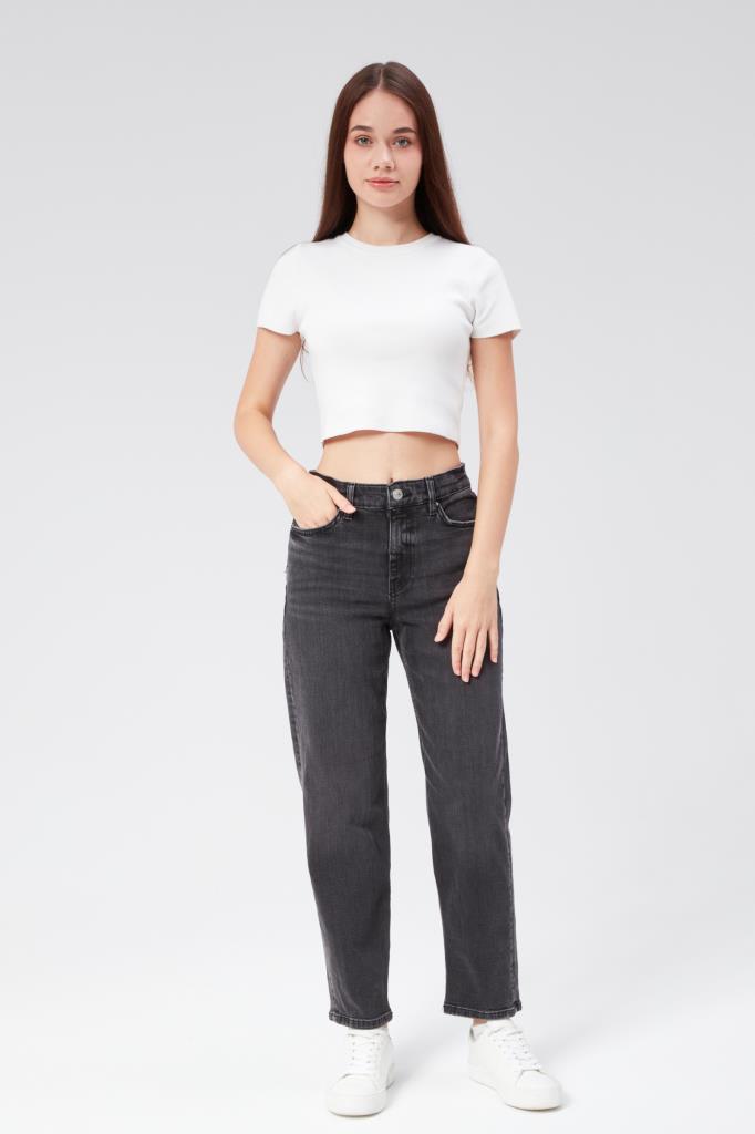 VALERIE TAYLOR Kadın Boru Paça Regular Fit Normal Bel Jean Pantolon 03147