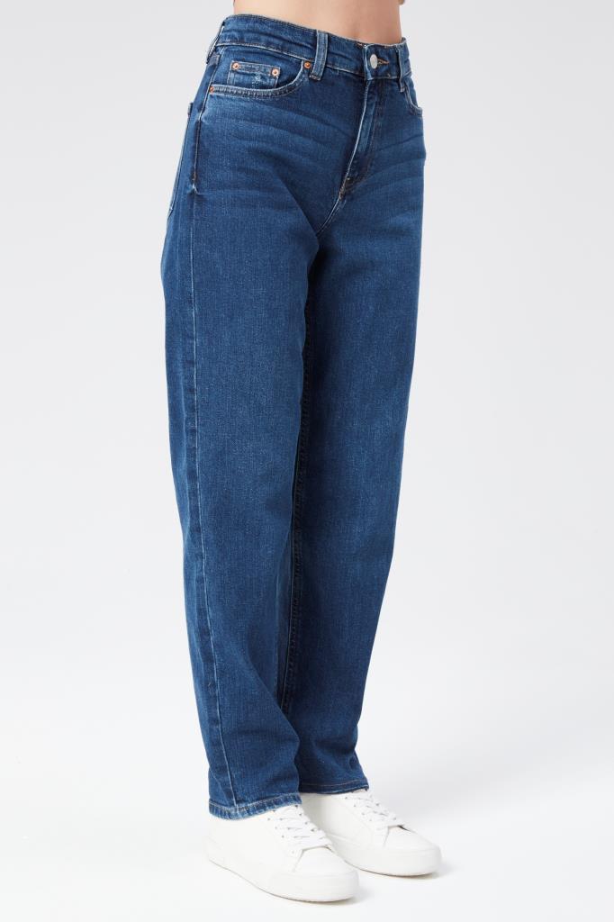VALERIE TAYLOR Kadın Boru Paça Regular Fit Normal Bel Jean Pantolon 03147