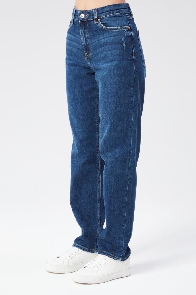 VALERIE TAYLOR Kadın Boru Paça Regular Fit Normal Bel Jean Pantolon 03147
