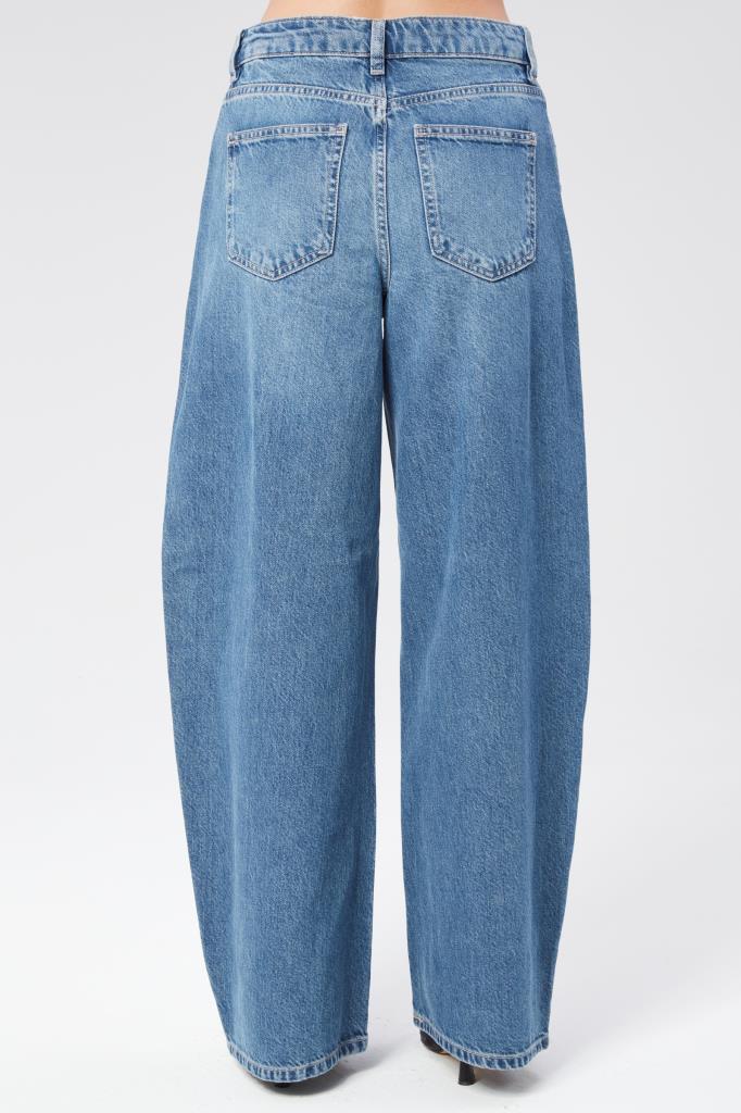 VALERIE TAYLOR Kadın Normal Bel Regular Fit Bol Paça Jean Pantolon 2405897