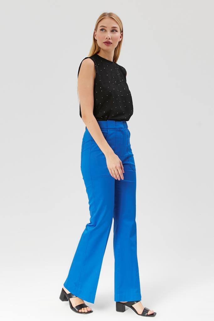 VALERIE TAYLOR Kadın Yüksek Bel İspanyol Paça Kumaş Pantolon 2405670