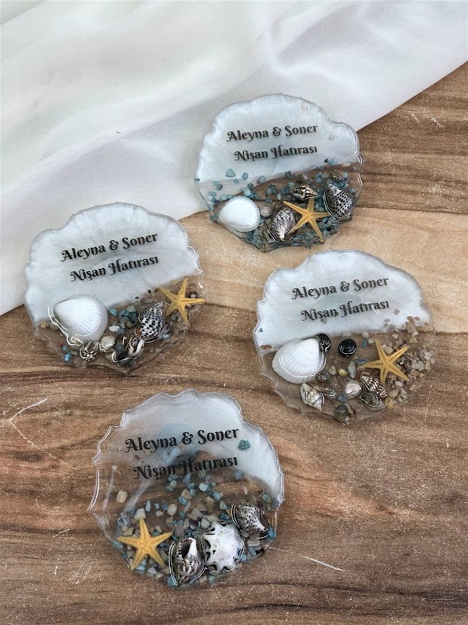 Deniz kabuklu epoksi magnet