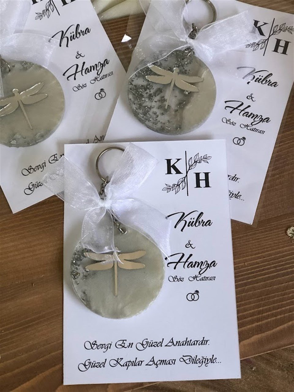 Yusufçuklu Hediyelik epoksi anahtarlik söz nişan düğün hediyesi anahtarlık