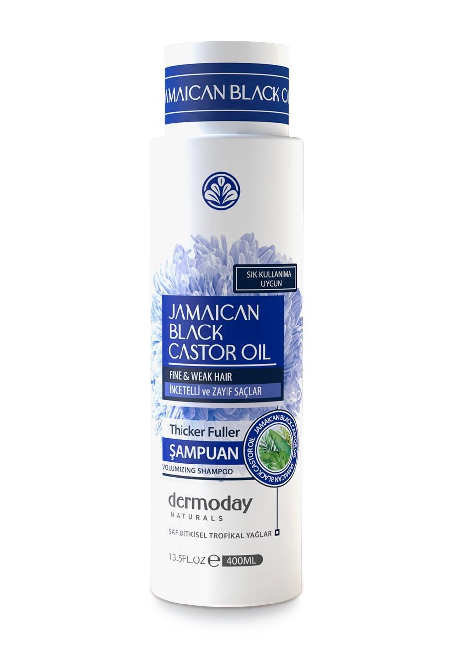 Dermoday Jamaican Black Castor Oil Şampuan - İnce Telli ve Zayıf Saçlar