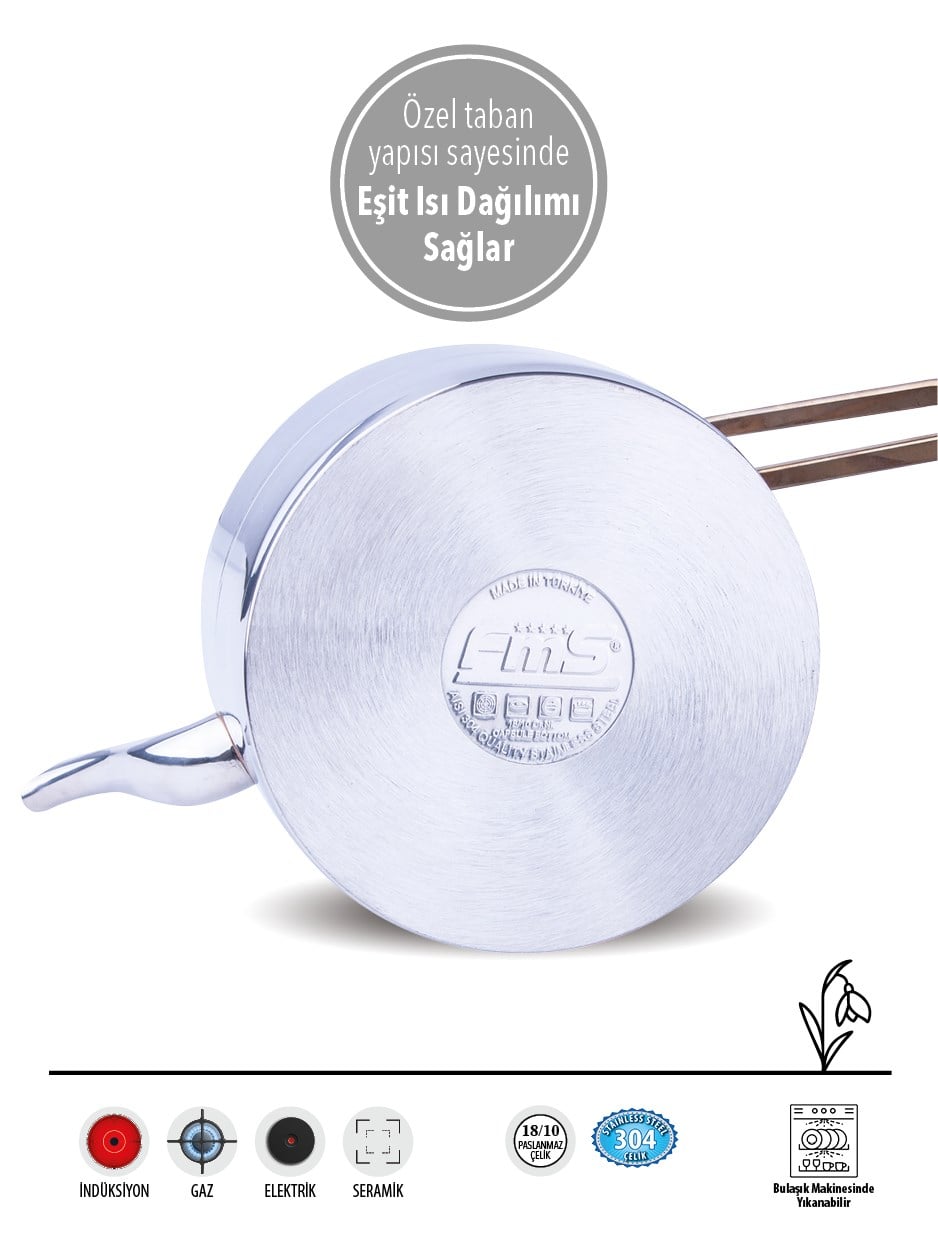 | Daisy Gold Jumbo Boy 18/10 Paslanmaz Çelik Çaydanlık | İndüksiyon Taban | 2,00 L + 4,00 L |