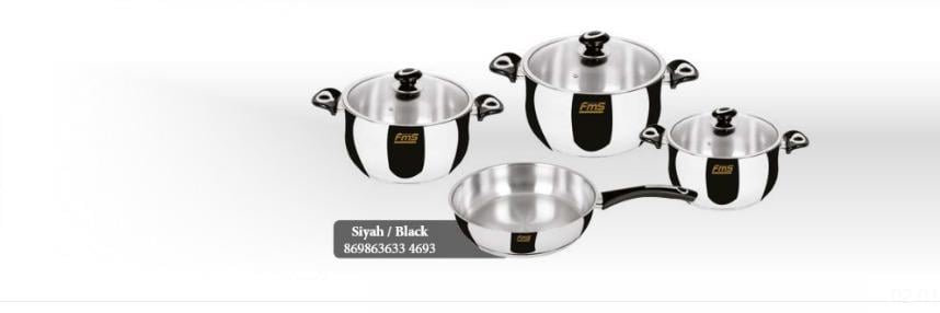 FMS 3+1 İDEAL TENCERE SET SİYAH