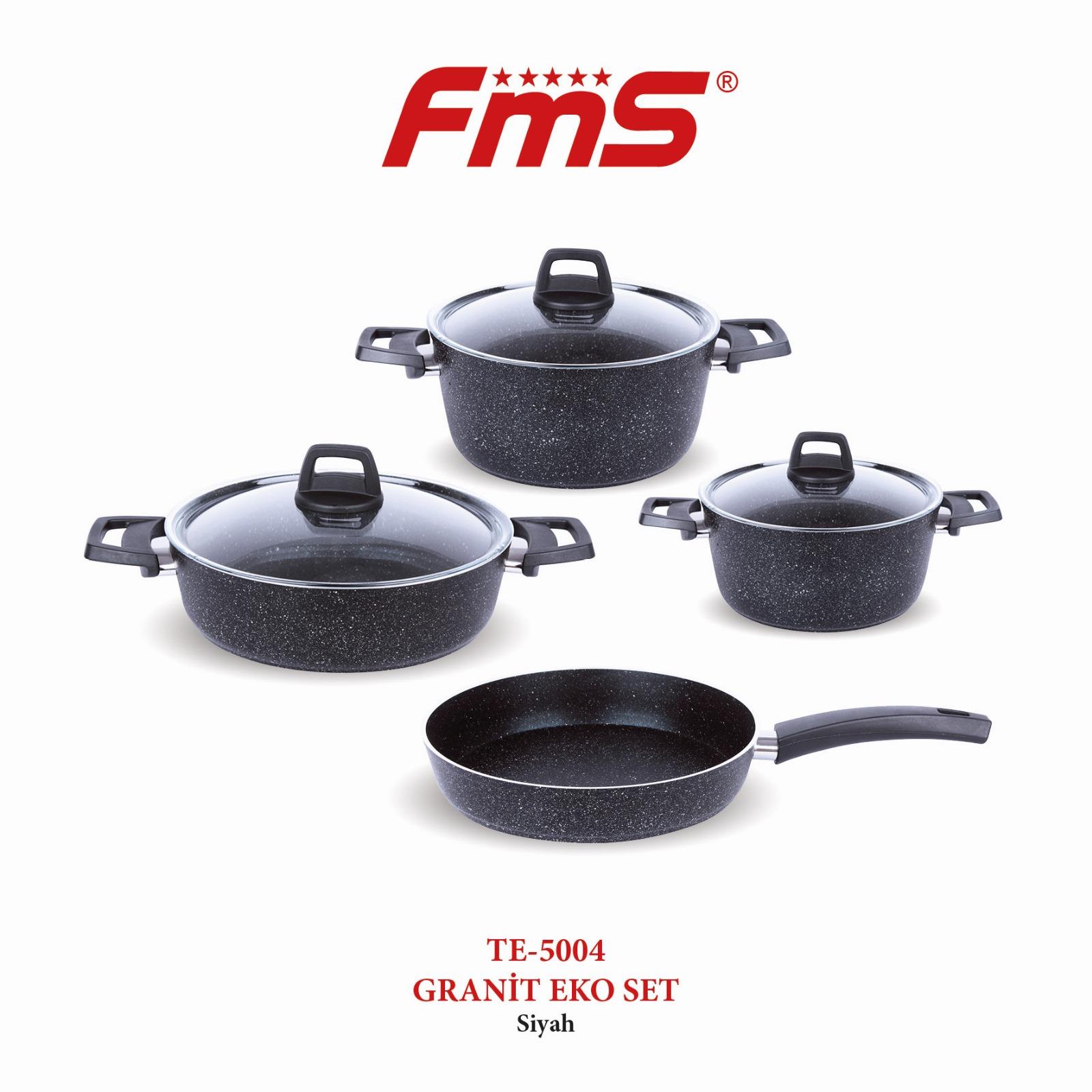 FMS 7 PARÇA EKO GRANİT TENCERE SETİ GRİ