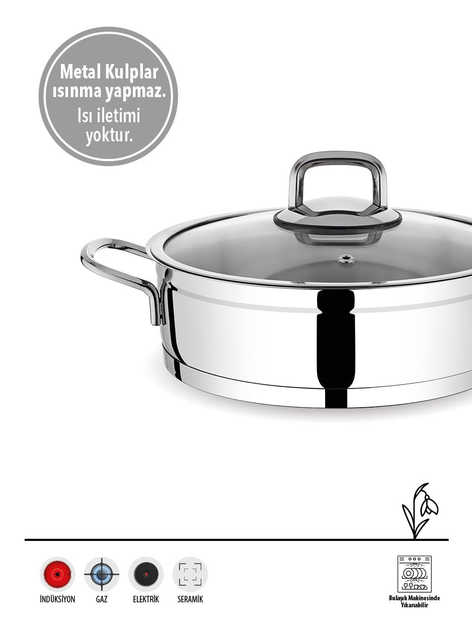 FMS Silindir 6 Parça Omlet Seti | 304 Kalite Paslanmaz Çelik |18/10 |