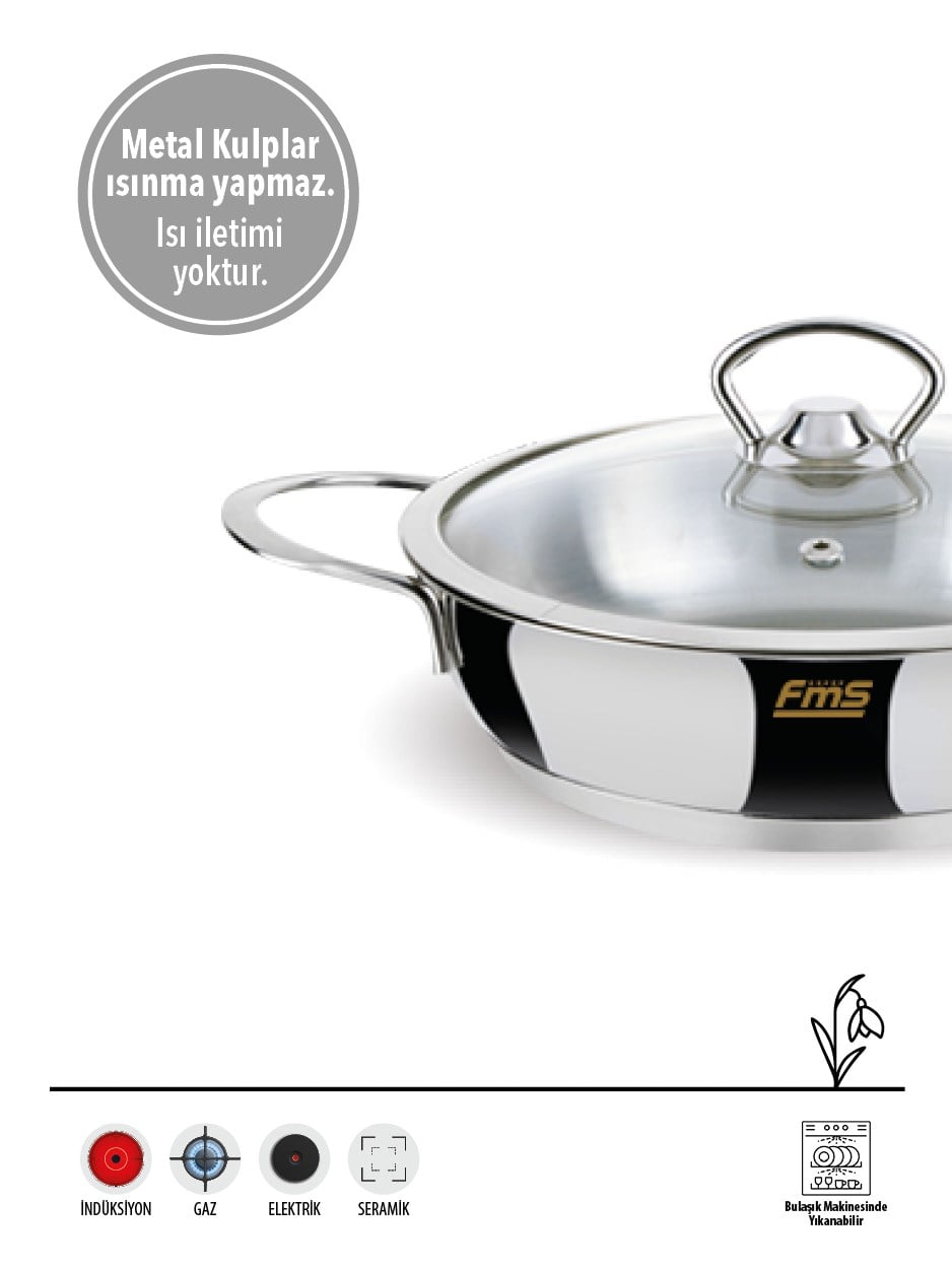 İNCİ 6 PARÇA OMLET SET  | 18/10 PASLANMAZ ÇELİK | İNDÜKSİYON UYUMLU |