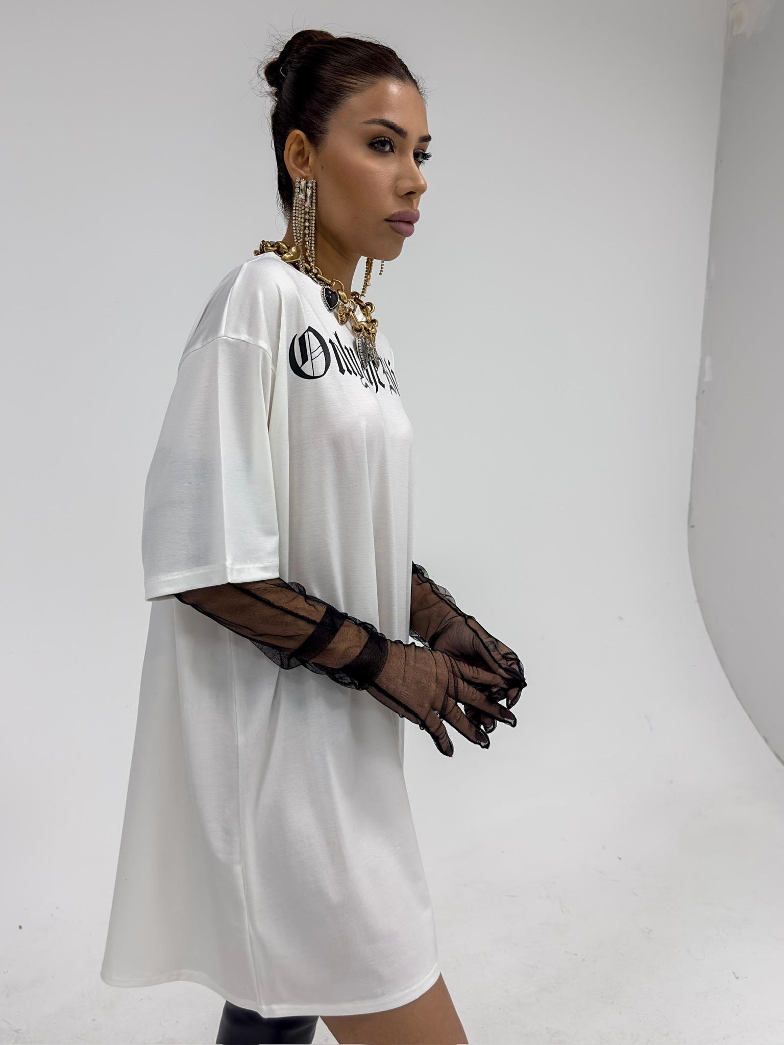 Baskılı Beyaz Candy T-shirt