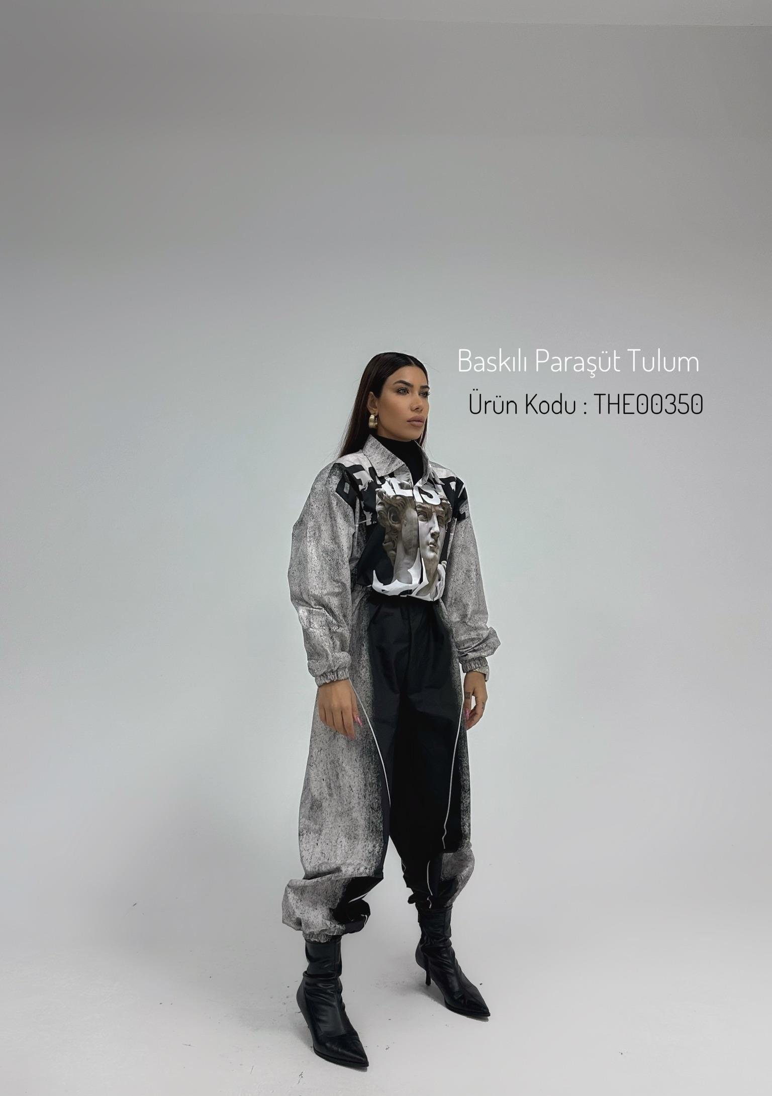 Baskılı Paraşüt Tulum 