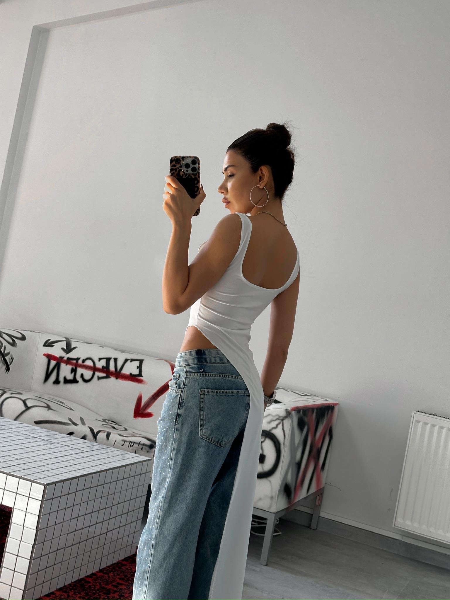 Candy Askılı Asimetrik Tunik 