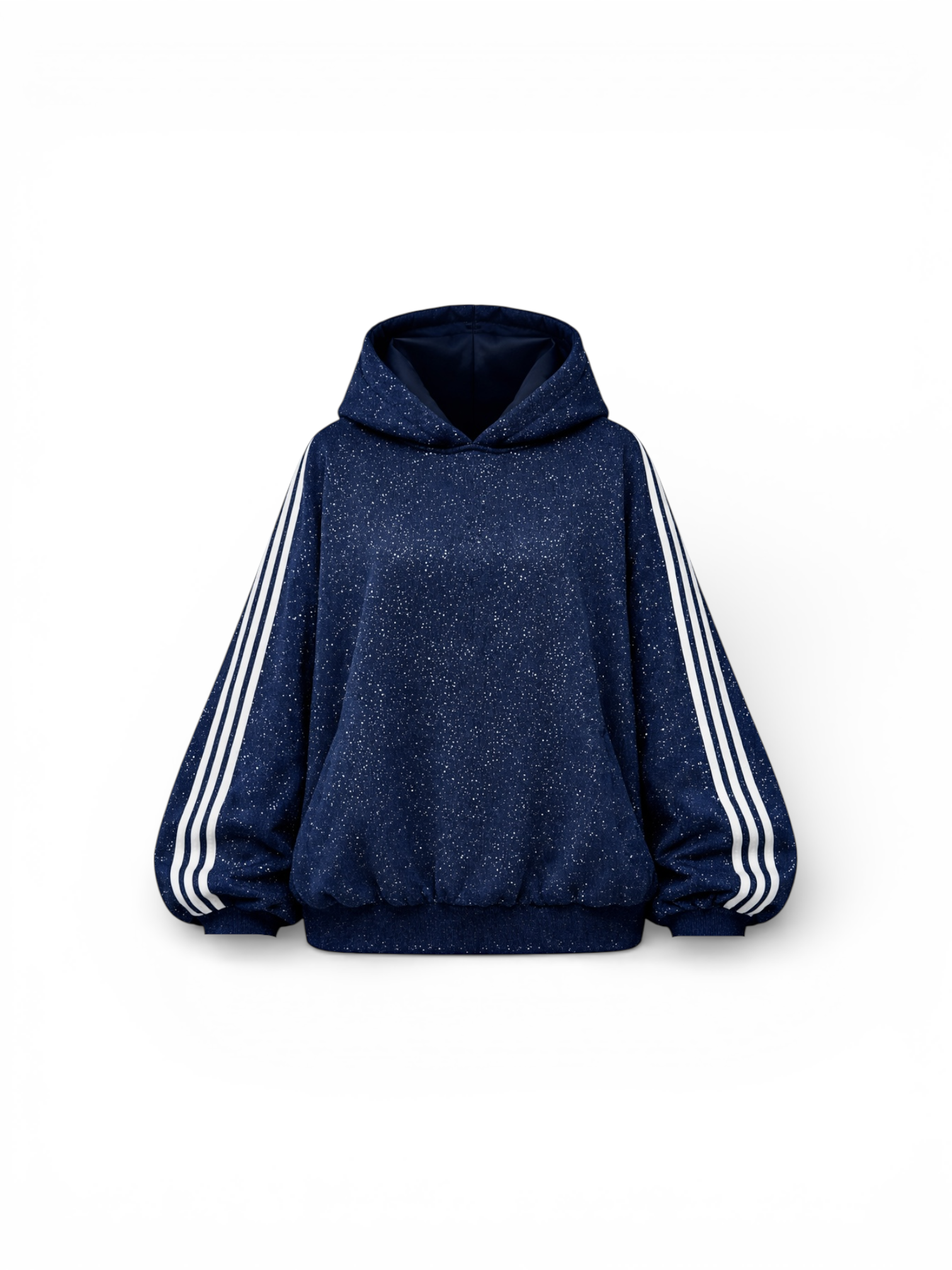 kapşonlu simli sweat 