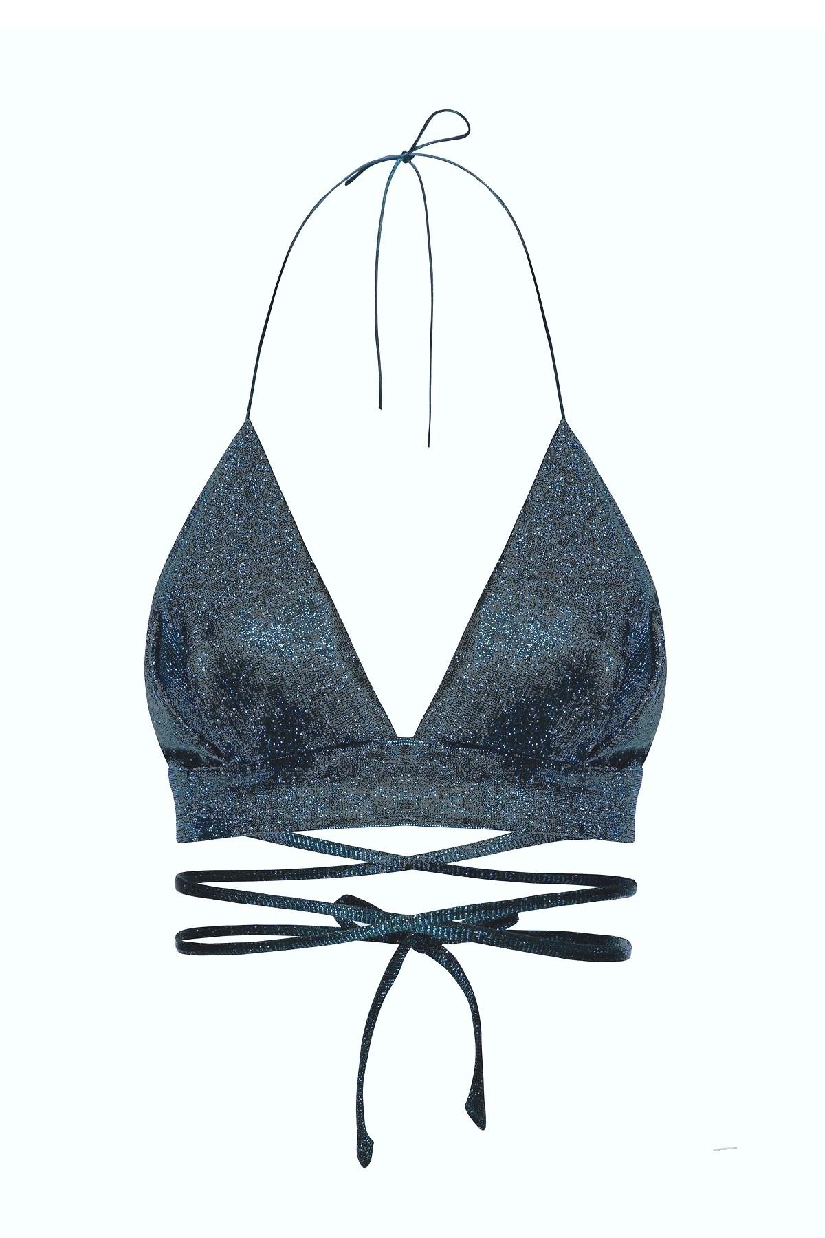 Özel Tasarım Laura Koyu Pembe Simli Bralet