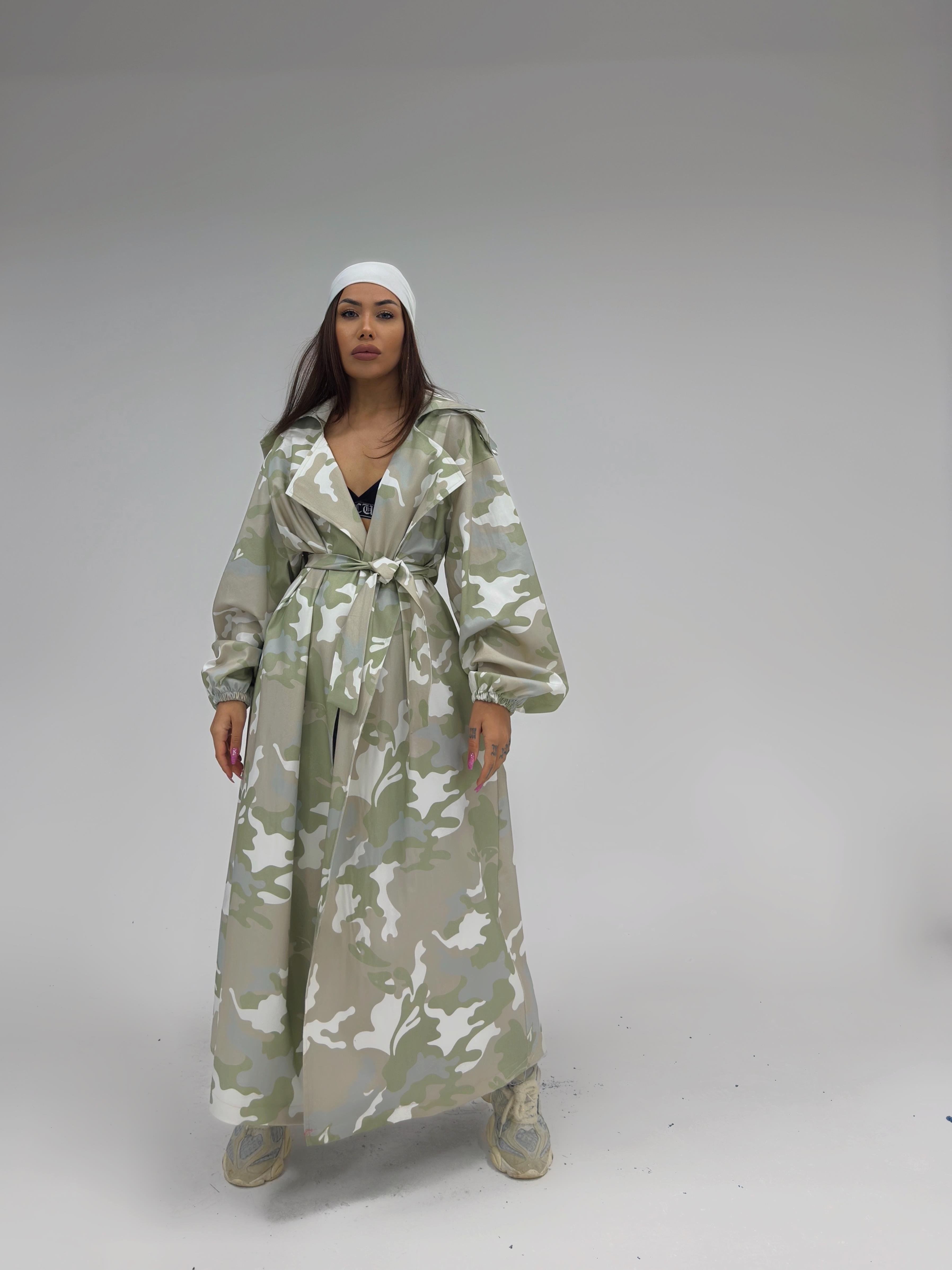 Oversize Camouflage Trençkot