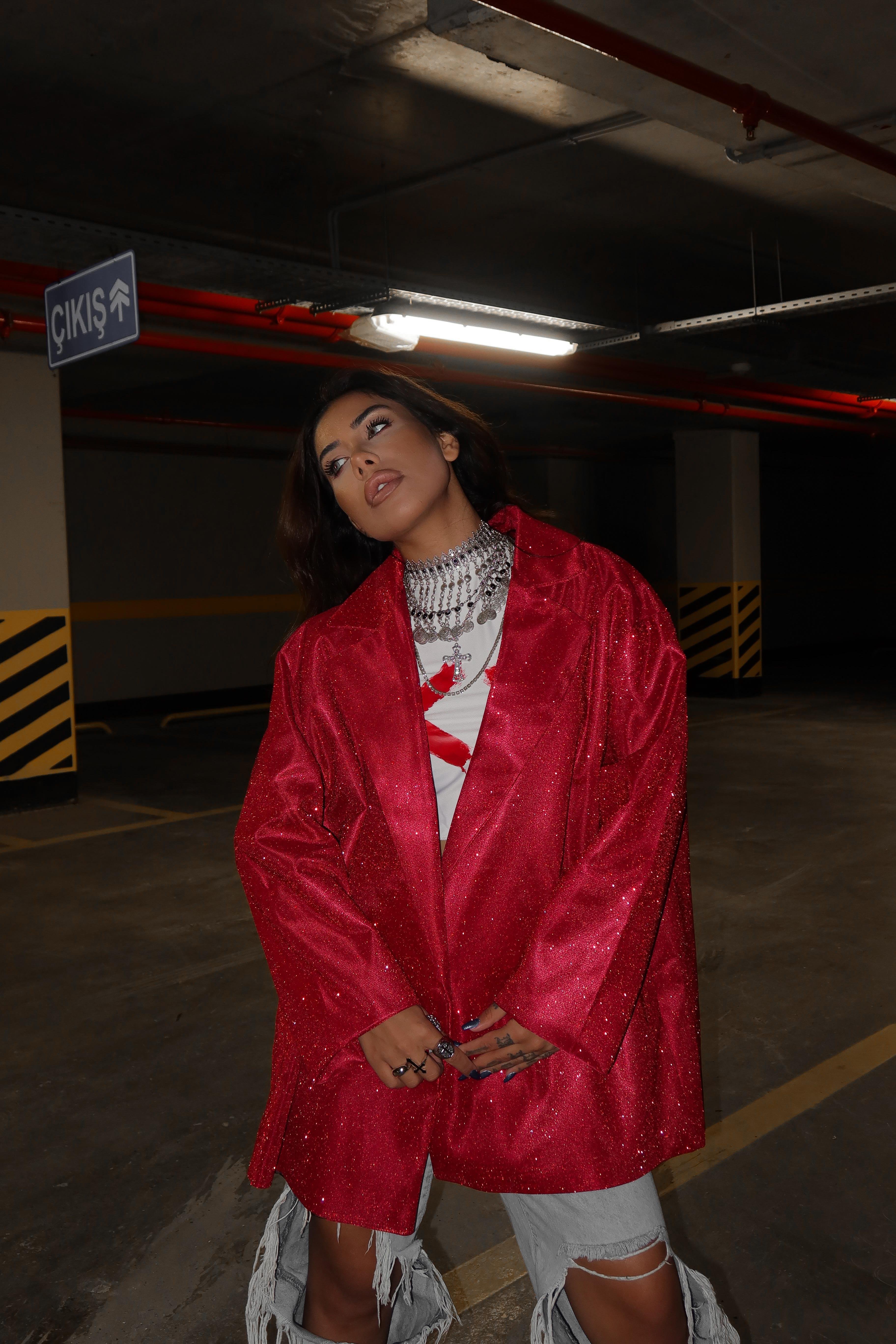 Oversize  Simli Ceket 