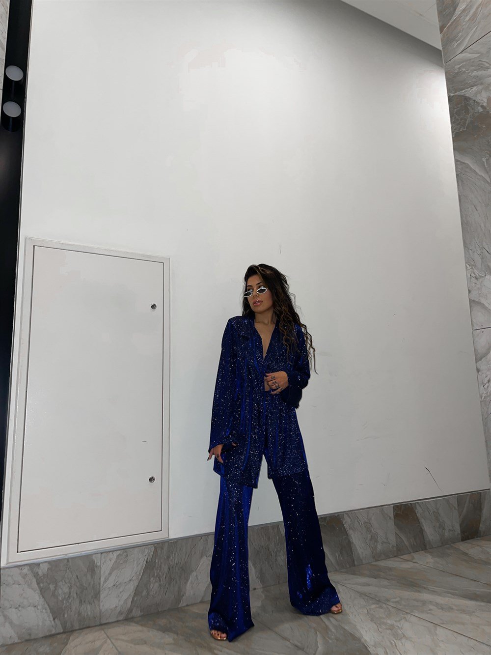 Özel Tasarım Bej Simli Ceket