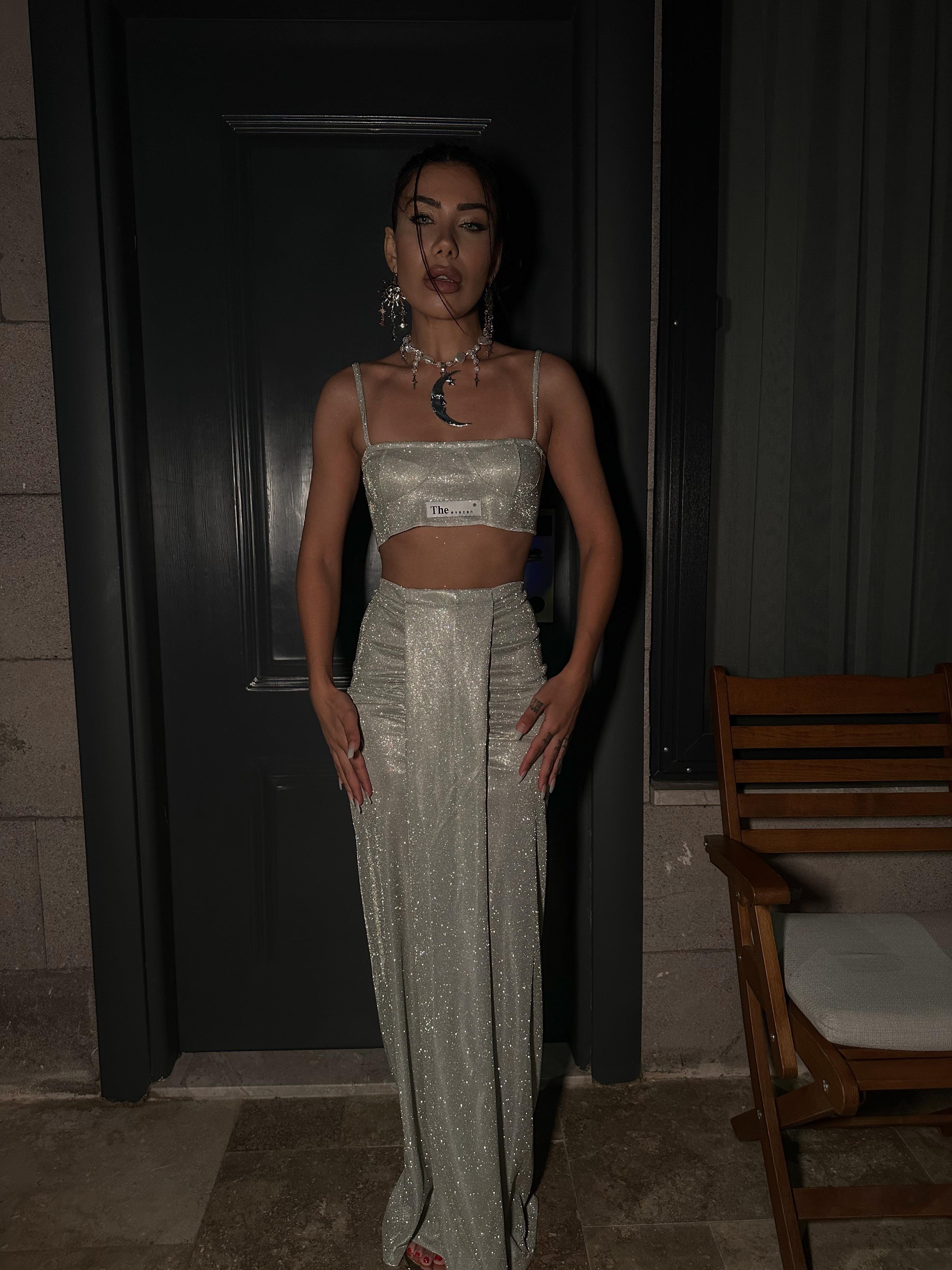 Özel Tasarım Calcite Simli Top Bralet