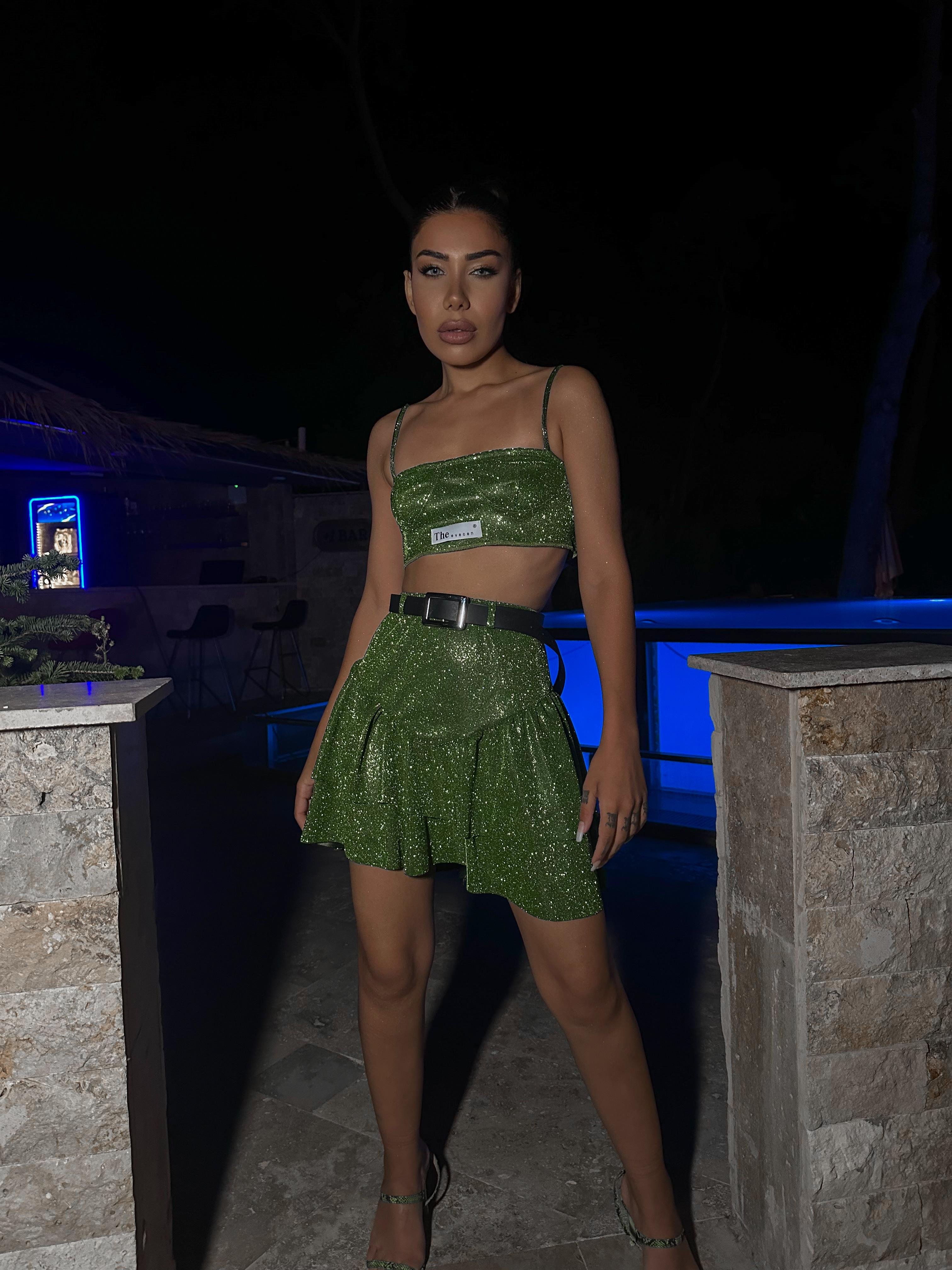 Özel Tasarım Calcite Simli Top Bralet