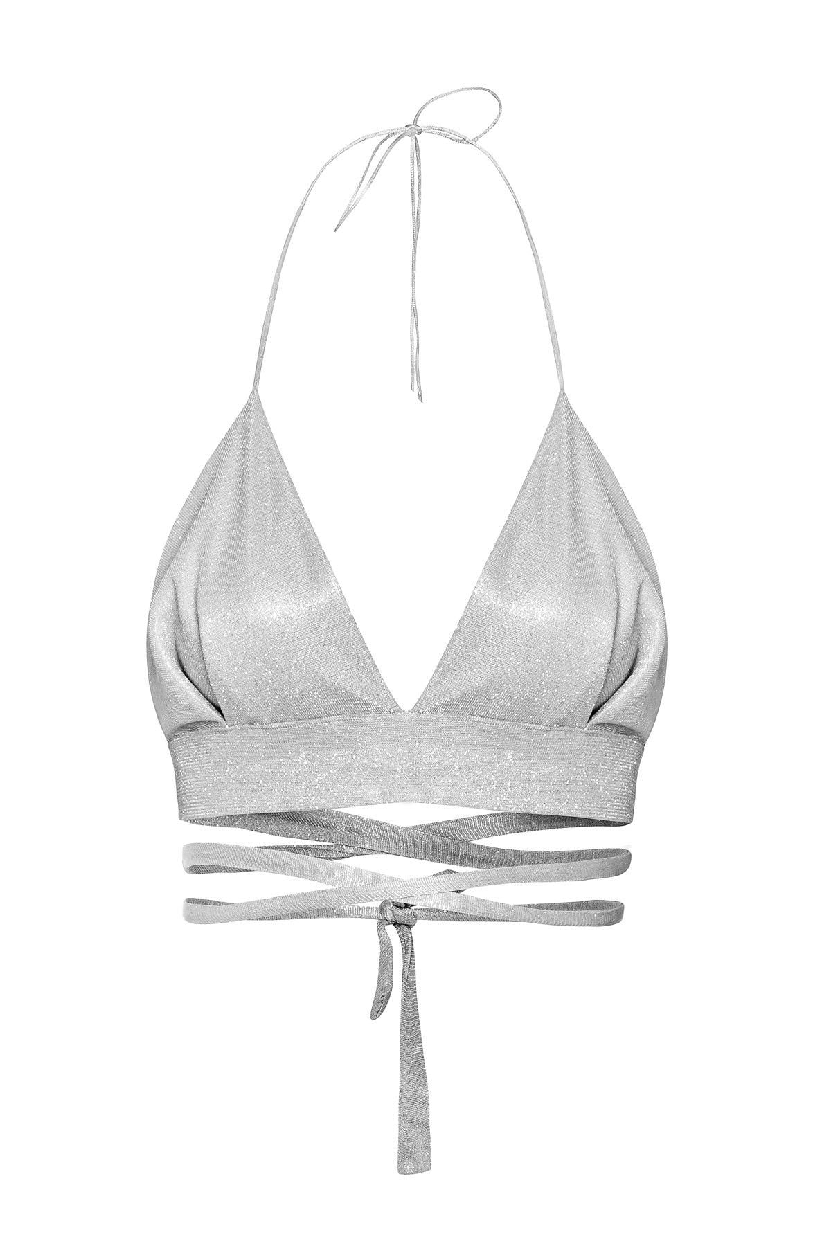 Özel Tasarım Laura Koyu Pembe Simli Bralet