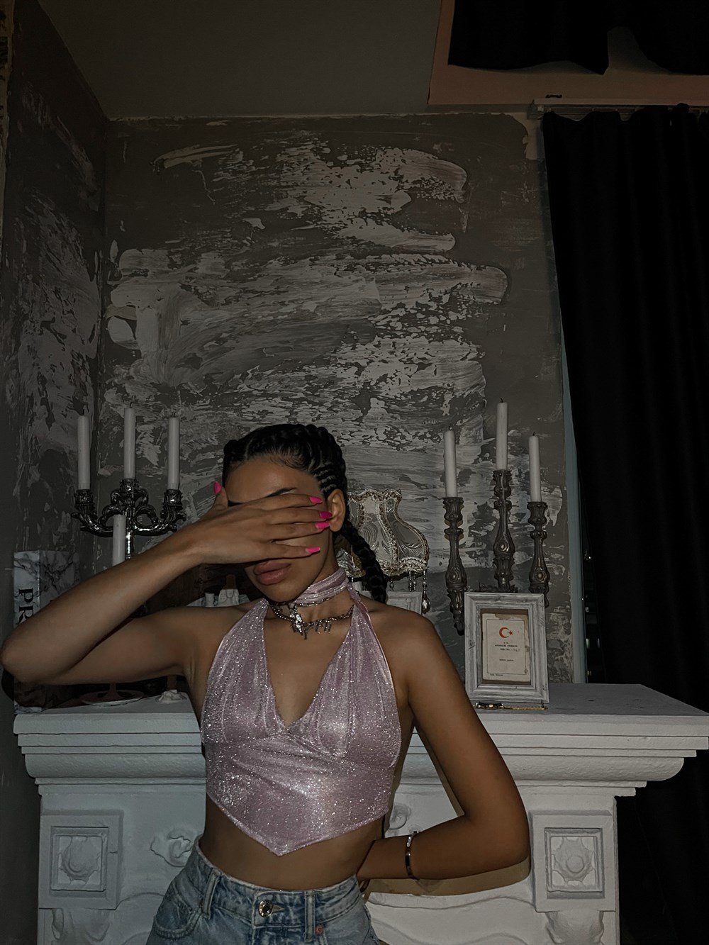 Bordo Mavi Rose Büstiyer