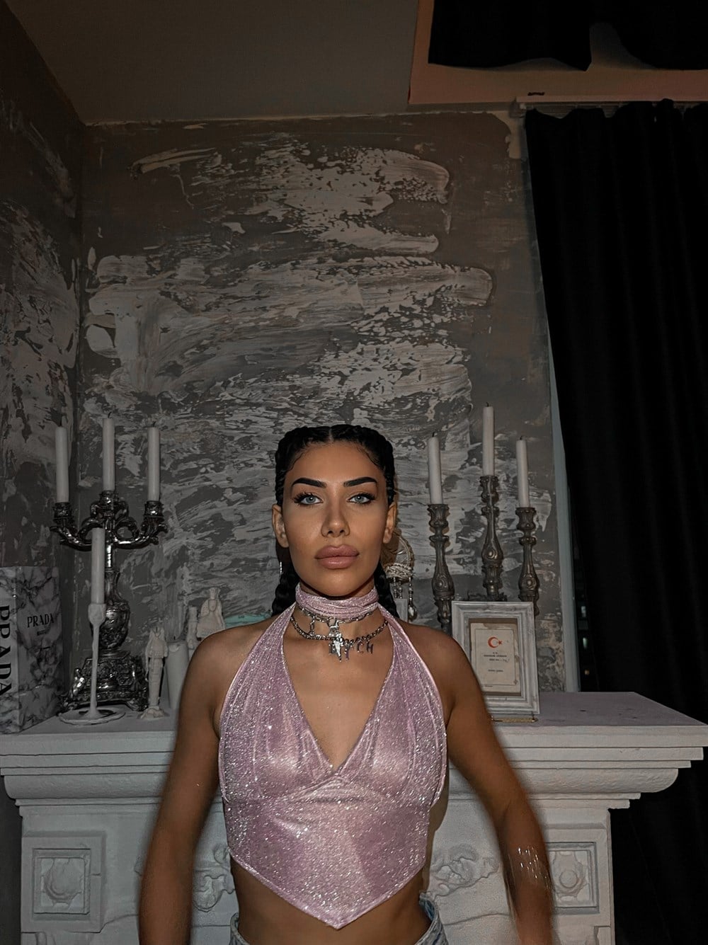 Bordo Mavi Rose Büstiyer