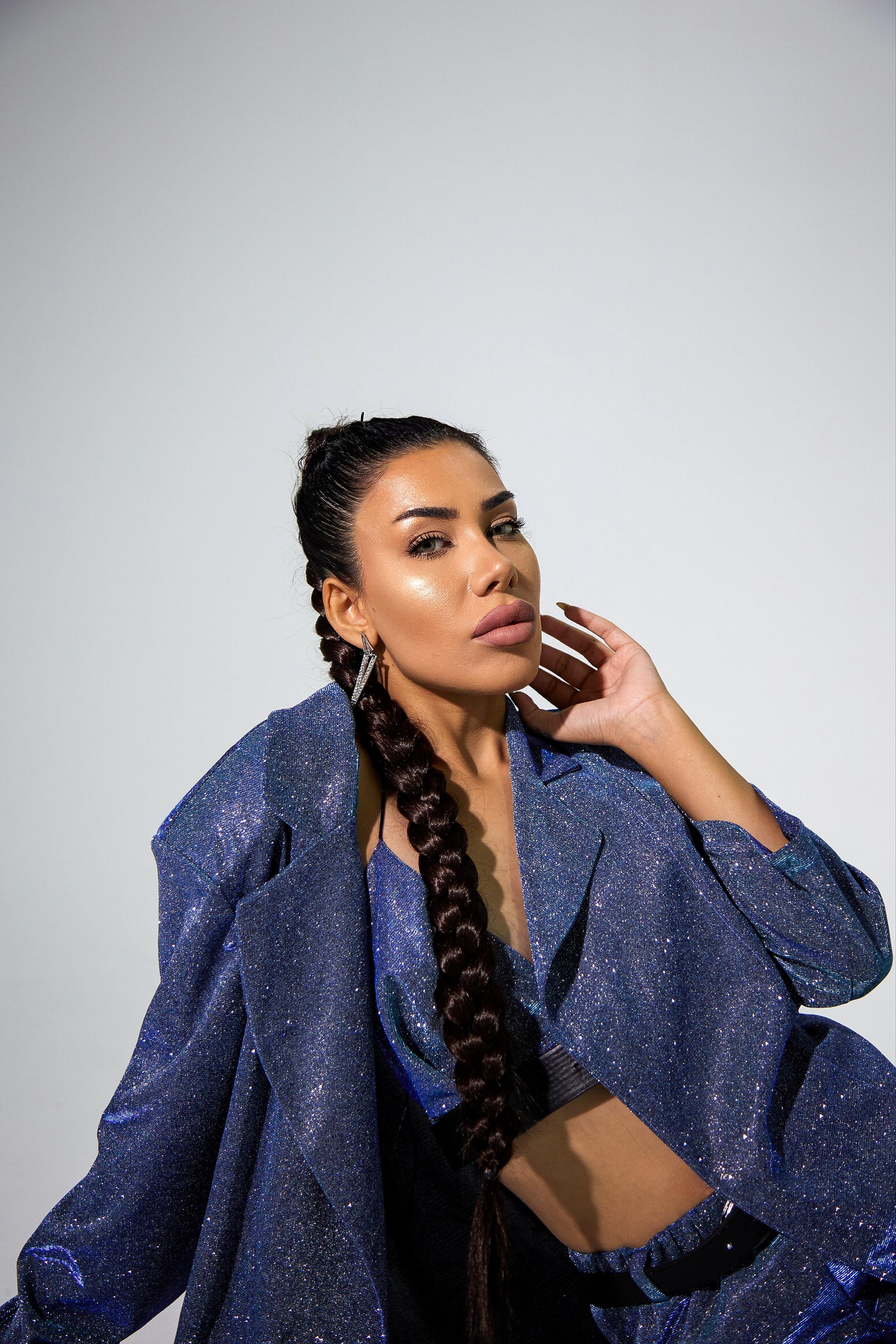 Özel Tasarım Simli Gloss Ceket