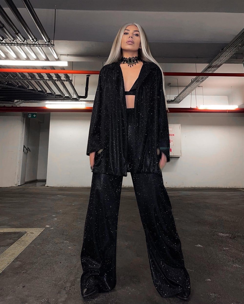 Özel Tasarım Simli Gloss Ceket