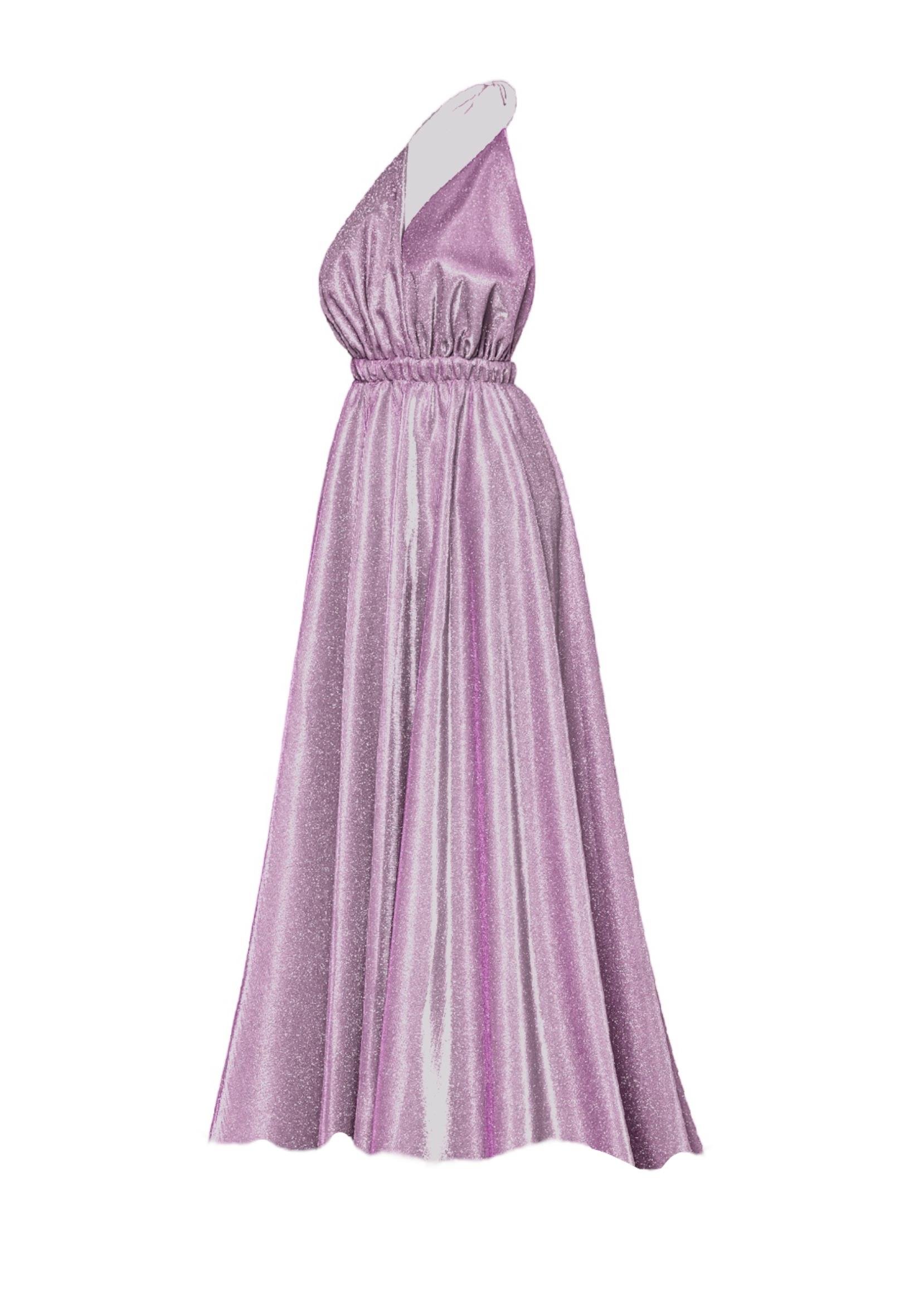 Özel Tasarım Kırmızı Simli Midi Boy Elbise