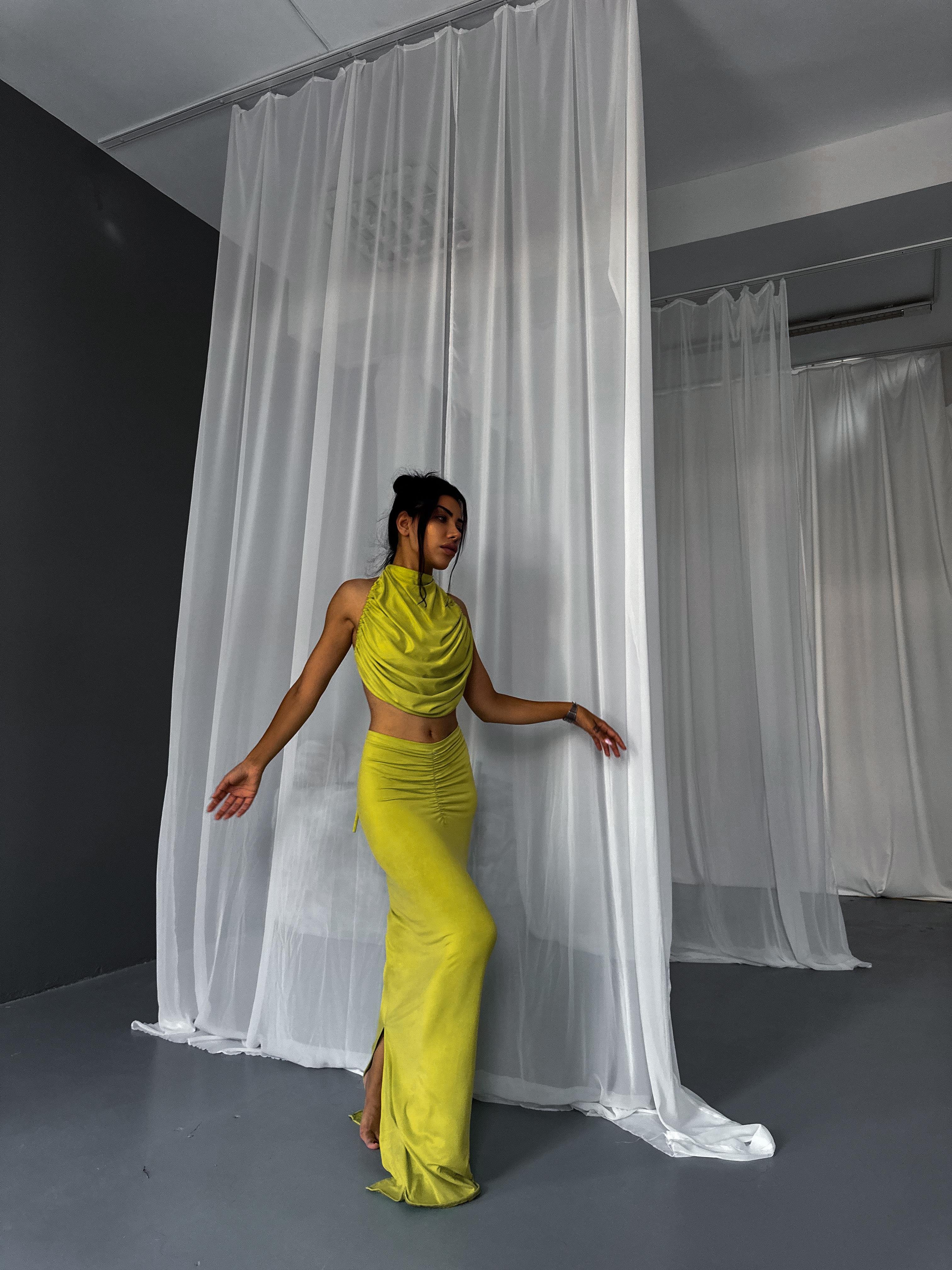 Safety Yellow Degaje Yaka Bluz