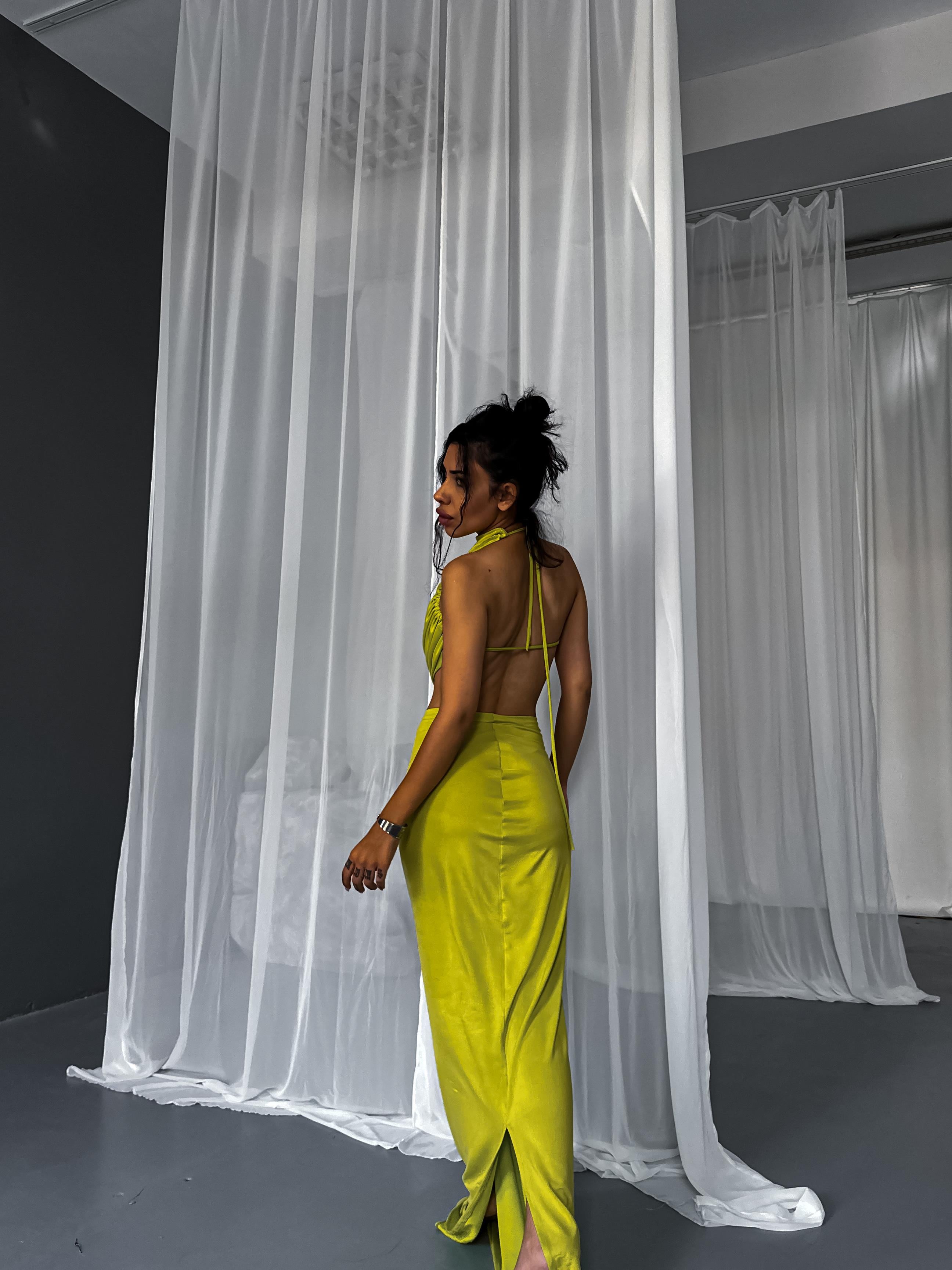 Safety Yellow Degaje Yaka Bluz