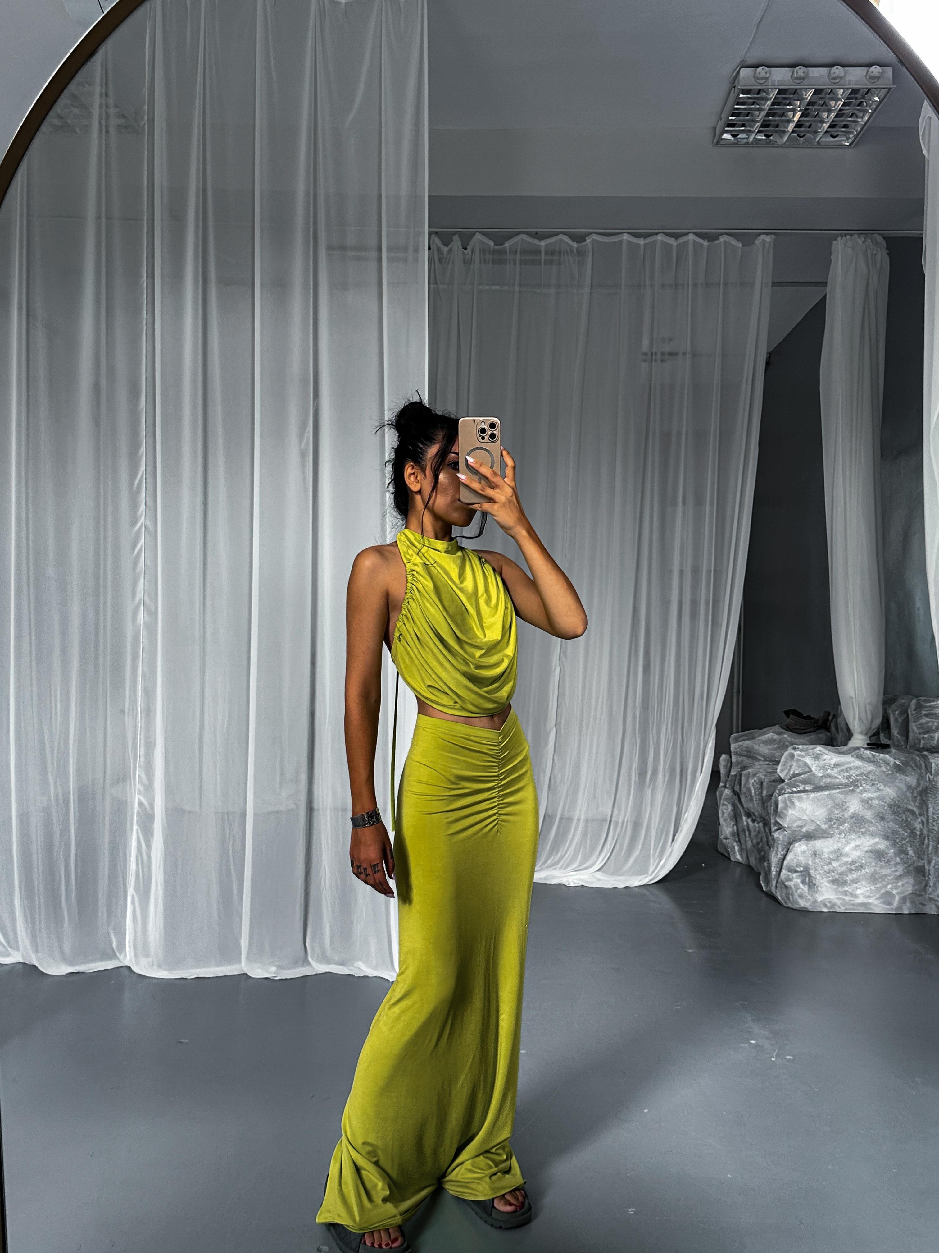 Safety Yellow Degaje Yaka Bluz