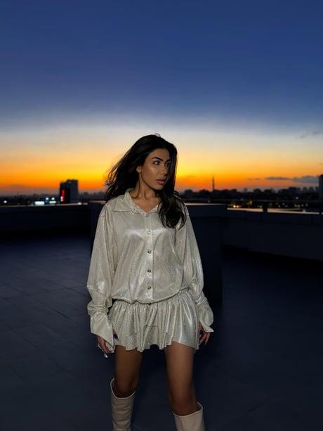 Silver gömlek elbise 