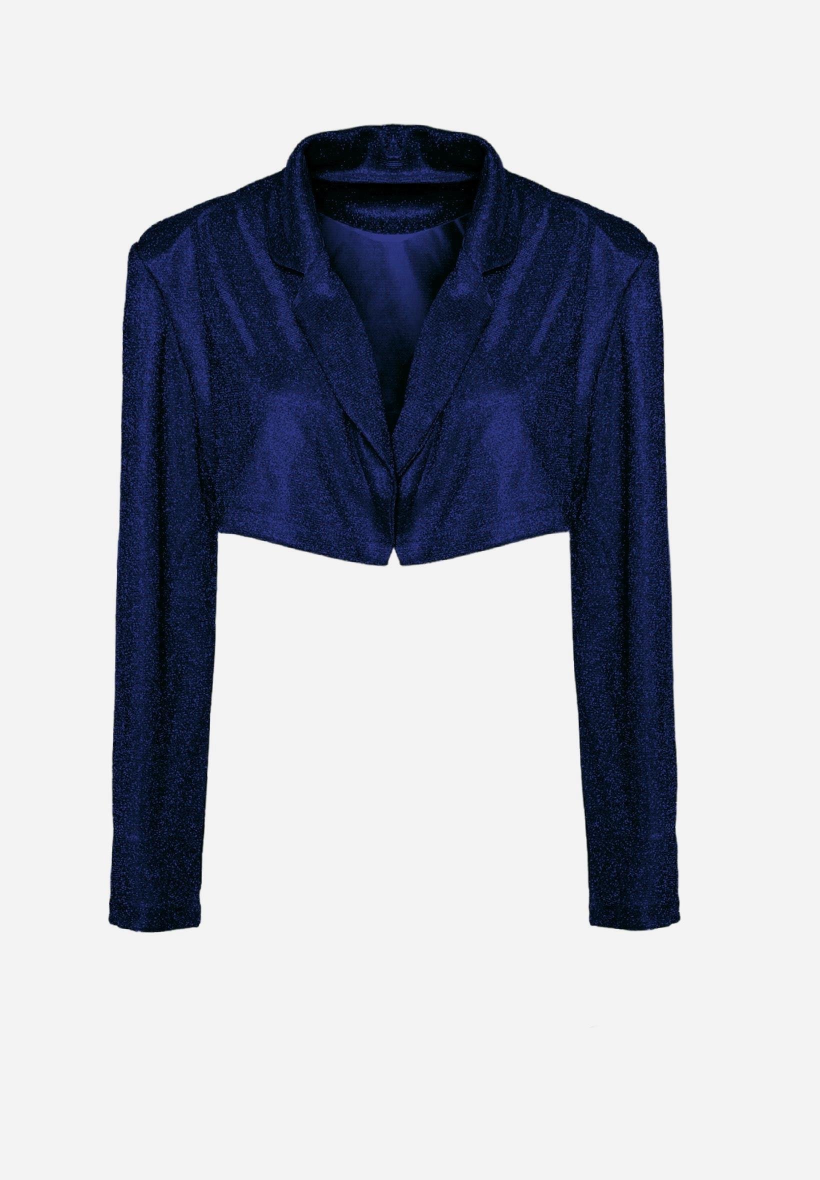 Özel Tasarım Pembe Simli Vatkalı Kısa Ceket