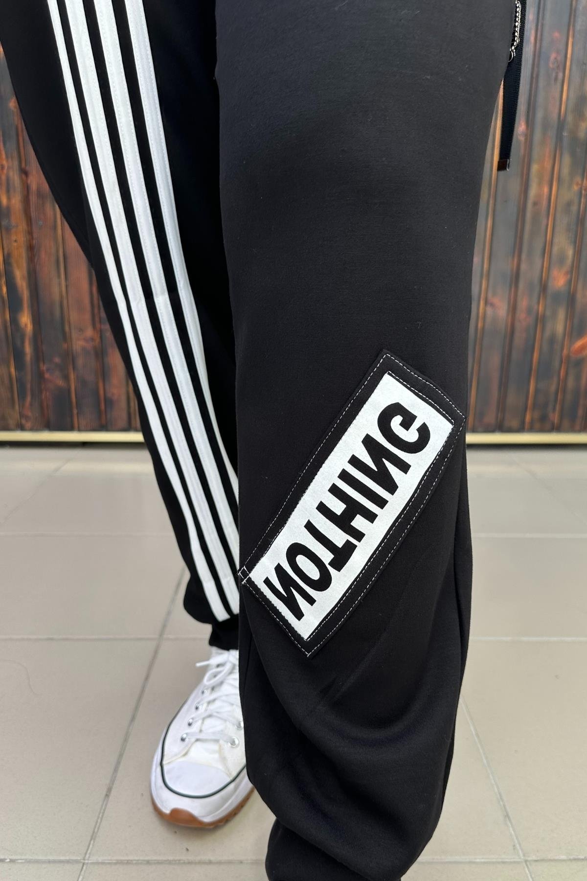 BEYAZ ŞERTLİ BAMBU BÜYÜK BEDEN PANTOLON