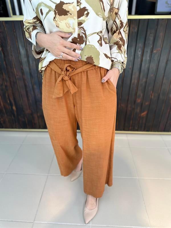 Büyük Beden keten pantolon