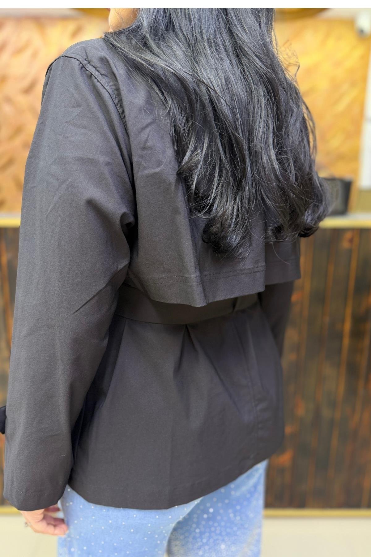 KISA TRENÇ BÜYÜK BEDEN CEKET TASARIM