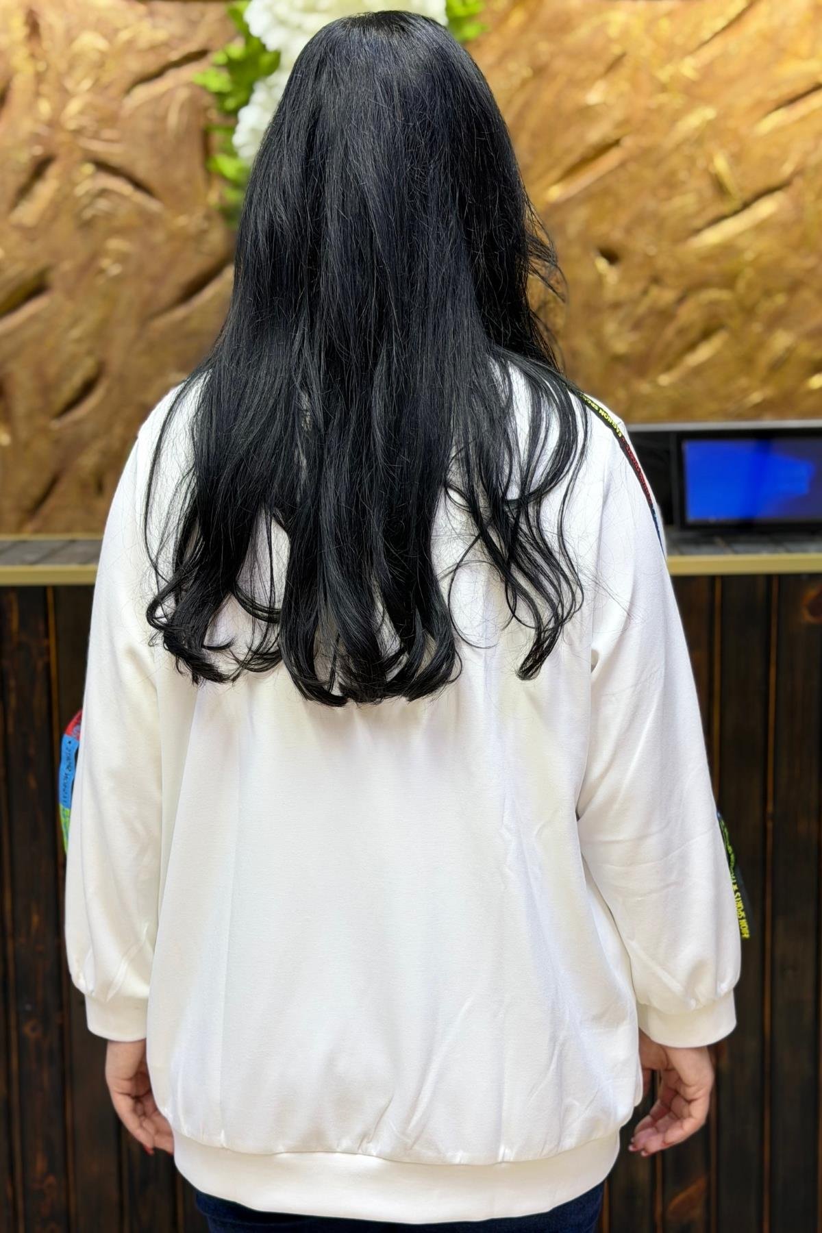 RENKLİ BASKILI BÜYÜK BEDEN TUNİK